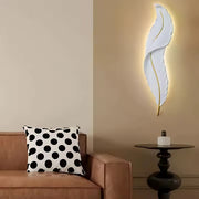 Kinkiet LED, dekoracyjne pióro 85CM 31W światło zimne/ciepłe/neutralne białe złoto kinkiety wewnętrzne domyślny tytuł Alessandro Design
