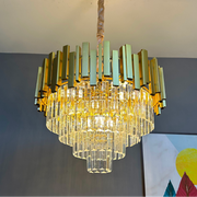 Żyrandol kryształowy BLOIS Eleganza, średnica 50 cm, 8x E14, błyszczące złoto, żyrandole kryształowe o regulowanej wysokości Domyślny tytuł Alessandro Design