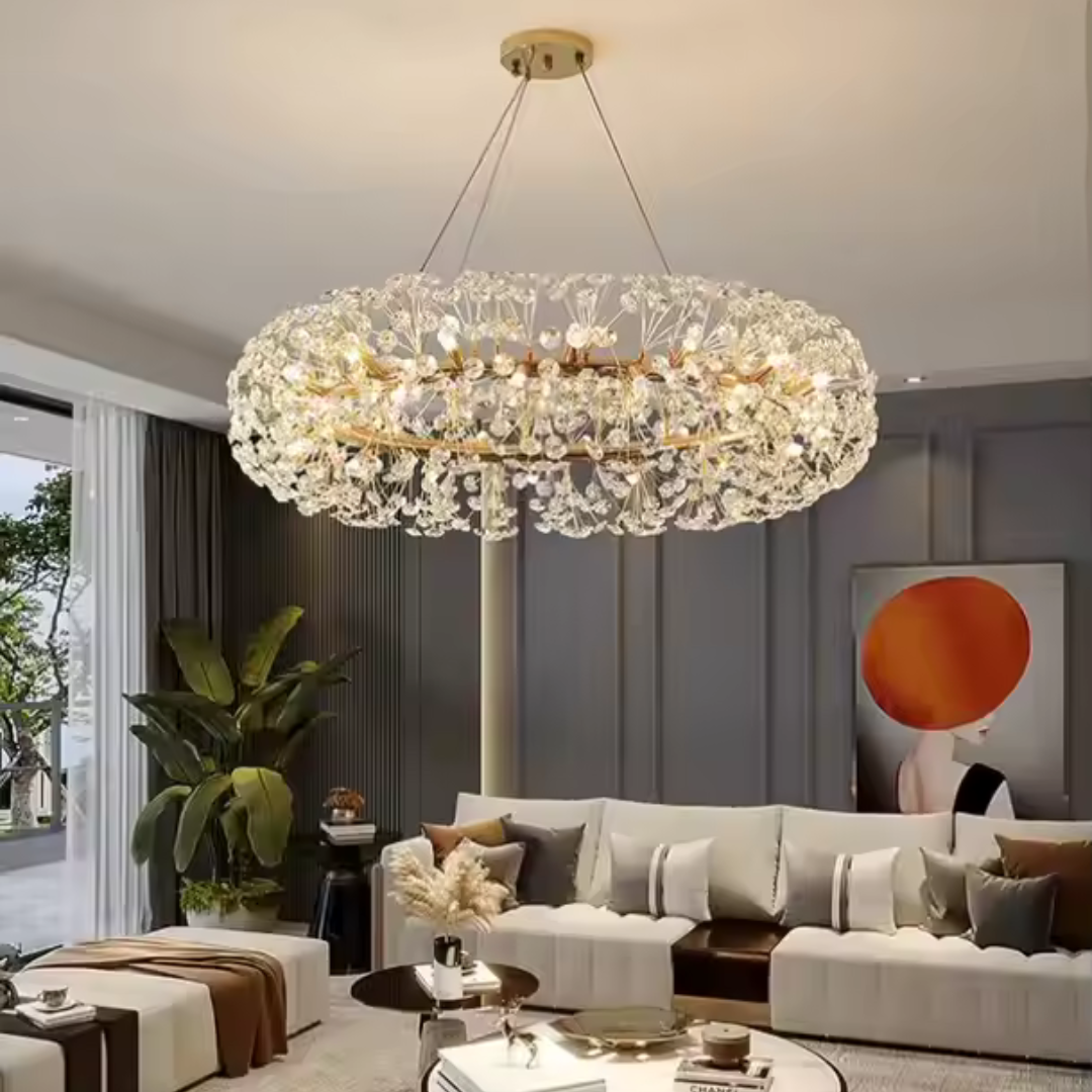 Żyrandol Kryształowy SEGOVIA Magno 12x E14, Średnica 60cm, Błyszczące Złoto, Regulowana Wysokość Żyrandole Kryształowe Domyślny Tytuł Alessandro Design