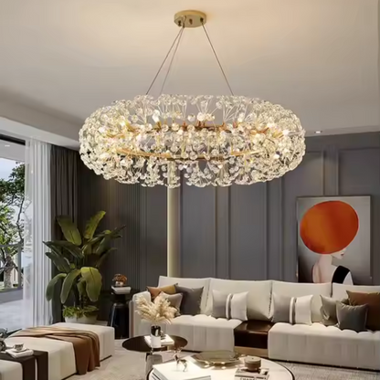 Żyrandol Kryształowy SEGOVIA Magno 12x E14, Średnica 60cm, Błyszczące Złoto, Regulowana Wysokość Żyrandole Kryształowe Domyślny Tytuł Alessandro Design