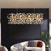 Żyrandol Kryształowy MINUET 9x G9, Długość 70cm, Błyszczące Złoto, Regulowana Wysokość Żyrandole Kryształowe Domyślny Tytuł Alessandro Design
