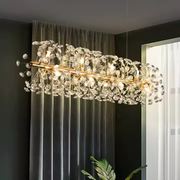 Żyrandol Kryształowy MINUET 9x G9, Długość 70cm, Błyszczące Złoto, Regulowana Wysokość Żyrandole Kryształowe Domyślny Tytuł Alessandro Design