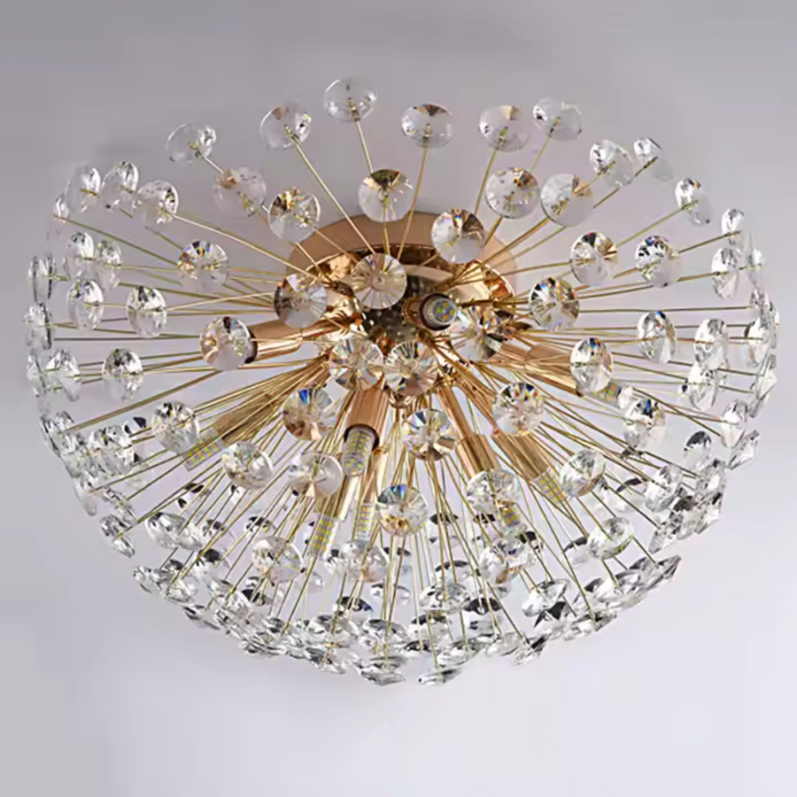 Żyrandol kryształowy MINUE, 4x G9, średnica 35cm, błyszczące złote żyrandole kryształowe Domyślny tytuł Alessandro Design
