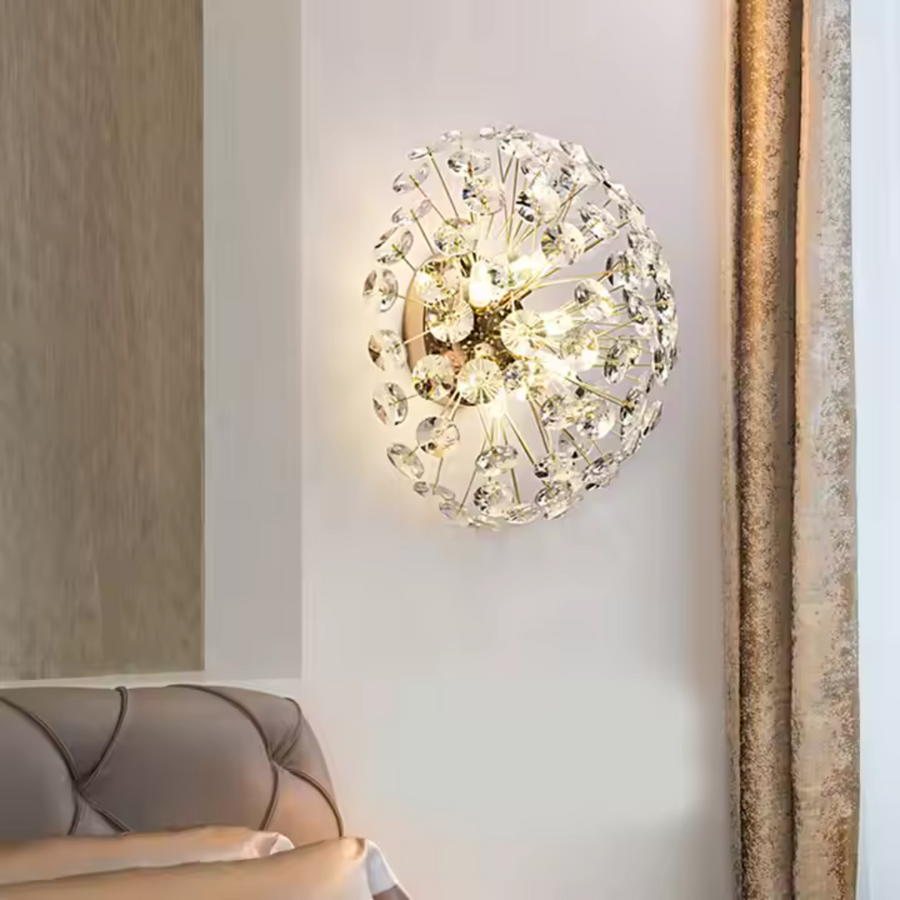 Żyrandol kryształowy MINUE, 4x G9, średnica 35cm, błyszczące złote żyrandole kryształowe Domyślny tytuł Alessandro Design