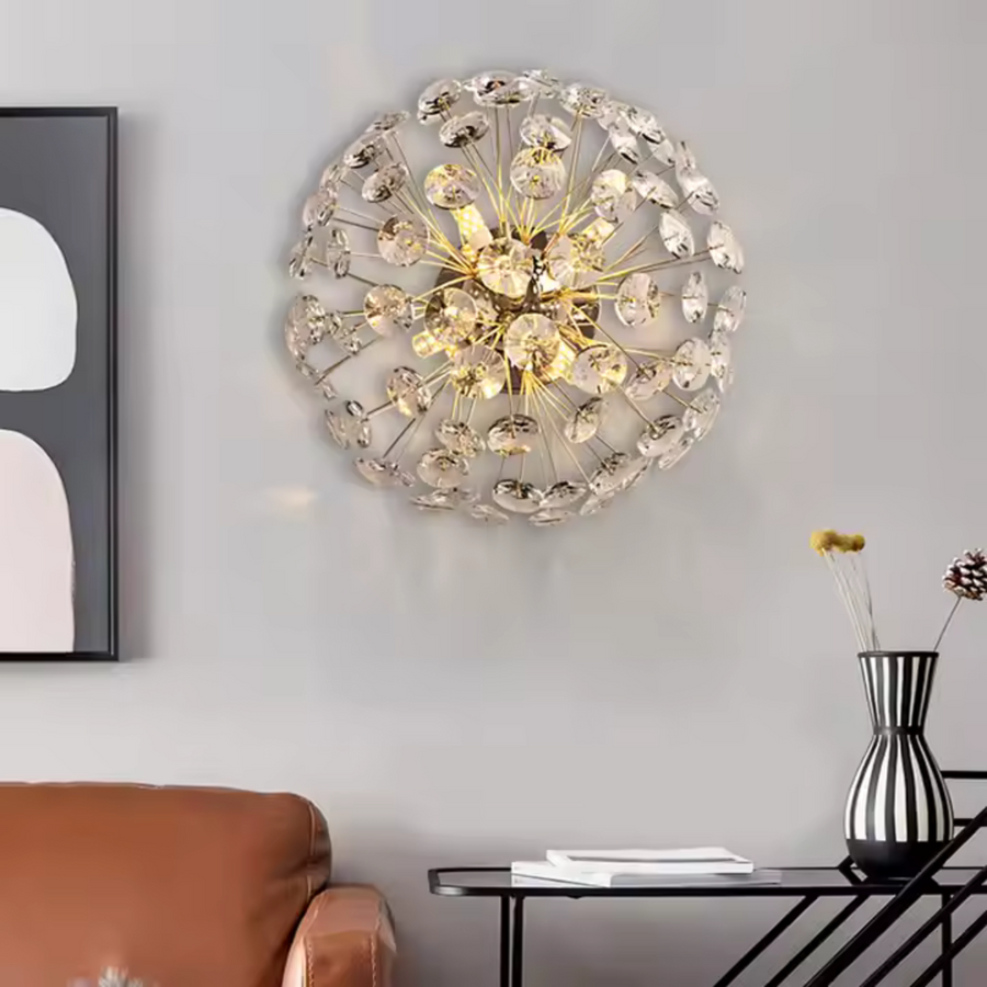 Żyrandol kryształowy MINUE, 4x G9, średnica 35cm, błyszczące złote żyrandole kryształowe Domyślny tytuł Alessandro Design