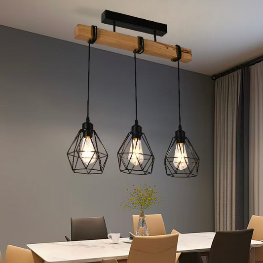 Żyrandol Marcellus, 3x E27, brązowe czarne żyrandole przemysłowe Domyślny tytuł Alessandro Design