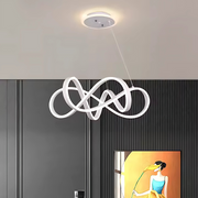 Zawieszany żyrandol LED z pilotem INFINITY HALO 69W, światło zimne/ciepłe/neutralne, możliwość przyciemniania, biały, żyrandole LED z regulacją wysokości z pilotem Domyślny tytuł Alessandro Design