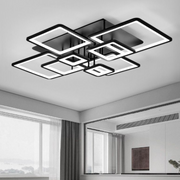 Żyrandol LED z pilotem ELLA 186W, 8 kwadratów, światło zimne/ciepłe/neutralne, możliwość przyciemniania, czarne Żyrandole LED z pilotem Domyślny tytuł Alessandro Design