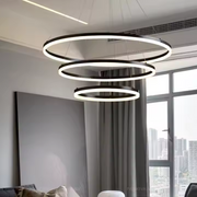 Żyrandol wiszący LED PAGANO 95W, światło zimne/ciepłe/neutralne, czarny, regulowana wysokość Nowoczesne żyrandole Domyślny tytuł Alessandro Design