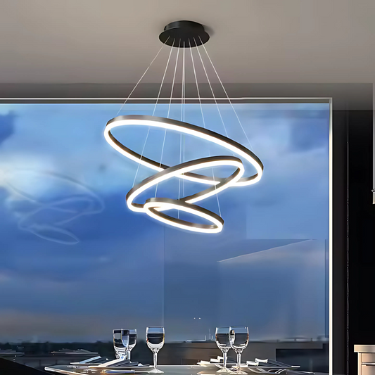Żyrandol wiszący LED PAGANO 95W, światło zimne/ciepłe/neutralne, czarny, regulowana wysokość Nowoczesne żyrandole Domyślny tytuł Alessandro Design