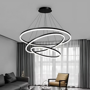 Żyrandol wiszący LED PAGANO 95W, światło zimne/ciepłe/neutralne, czarny, regulowana wysokość Nowoczesne żyrandole Domyślny tytuł Alessandro Design