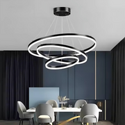 Żyrandol wiszący LED PAGANO 95W, światło zimne/ciepłe/neutralne, czarny, regulowana wysokość Nowoczesne żyrandole Domyślny tytuł Alessandro Design