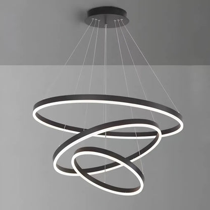 Żyrandol wiszący LED PAGANO 95W, światło zimne/ciepłe/neutralne, czarny, regulowana wysokość Nowoczesne żyrandole Domyślny tytuł Alessandro Design
