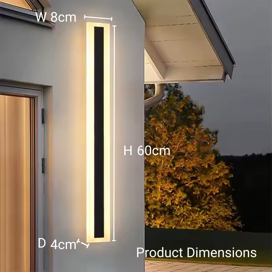 Kinkiet zewnętrzny LED Mack, długość 60 cm, 8 W, IP65, metal, liniowy, czarny Kinkiety zewnętrzne Domyślny tytuł Alessandro Design