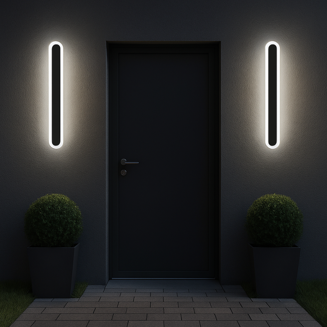 SUHA Zewnętrzny kinkiet LED, długość 30 cm, 4 W, IP65, metal, liniowy, czarny kinkiety zewnętrzne Domyślny tytuł Alessandro Design