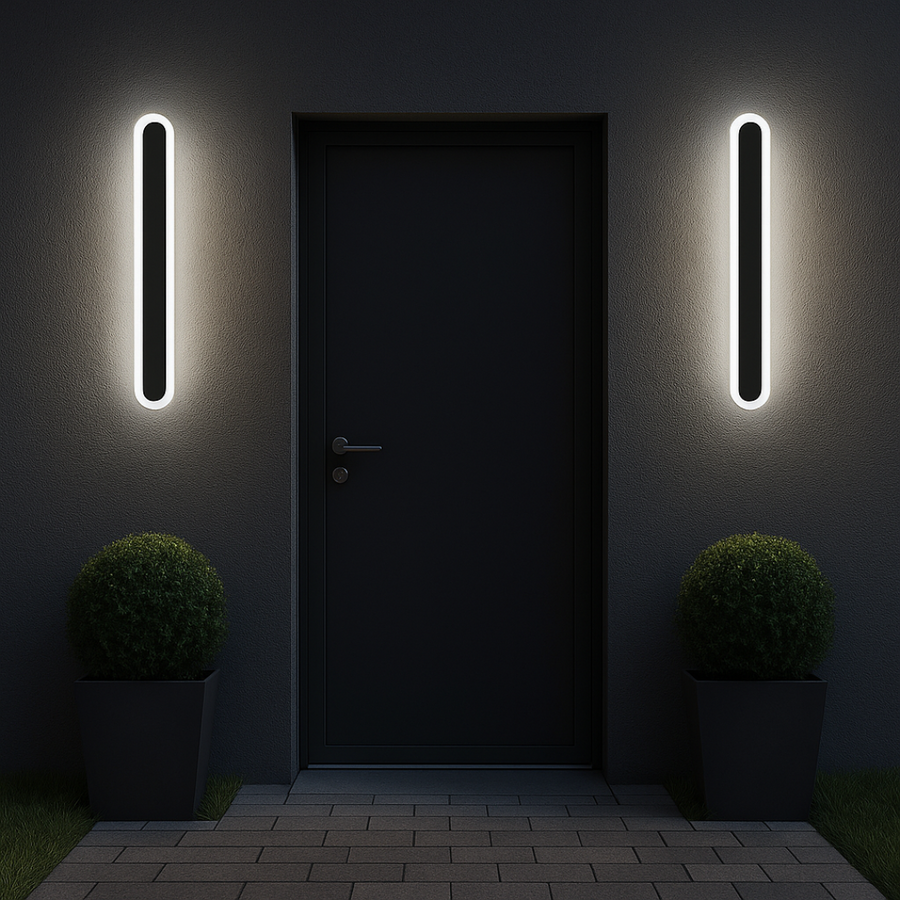 SUHA Zewnętrzny kinkiet LED, długość 30 cm, 4 W, IP65, metal, liniowy, czarny kinkiety zewnętrzne Domyślny tytuł Alessandro Design