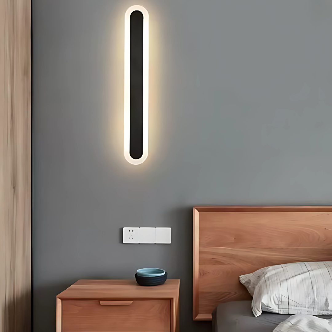SUHA Zewnętrzny kinkiet LED, długość 30 cm, 4 W, IP65, metal, liniowy, czarny kinkiety zewnętrzne Domyślny tytuł Alessandro Design