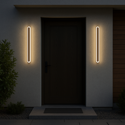 SUHA Zewnętrzny kinkiet LED, długość 50 cm, 6 W, IP65, metal, liniowy, biały kinkiety zewnętrzne Domyślny tytuł Alessandro Design