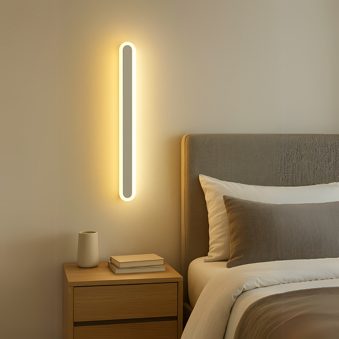 SUHA Zewnętrzny kinkiet LED, długość 60 cm, 8 W, IP65, metal, liniowy, biały kinkiety zewnętrzne Domyślny tytuł Alessandro Design
