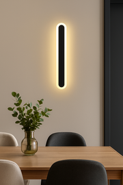 SUHA Zewnętrzny kinkiet LED, długość 90 cm, 13 W, IP65, metal, liniowy, czarny kinkiety zewnętrzne Domyślny tytuł Alessandro Design