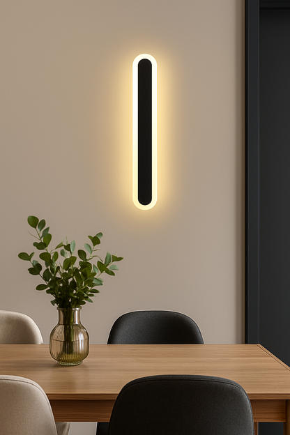 SUHA Zewnętrzny kinkiet LED, długość 90 cm, 13 W, IP65, metal, liniowy, czarny kinkiety zewnętrzne Domyślny tytuł Alessandro Design