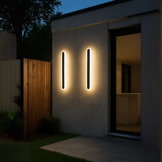 SUHA Zewnętrzny kinkiet LED, długość 90 cm, 13 W, IP65, metal, liniowy, czarny kinkiety zewnętrzne Domyślny tytuł Alessandro Design