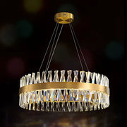 Żyrandol LED CASERTA Regalis z pilotem, 95 W, możliwość przyciemniania, średnica 80 cm, złote żyrandole LED z pilotem Domyślny tytuł Alessandro Design
