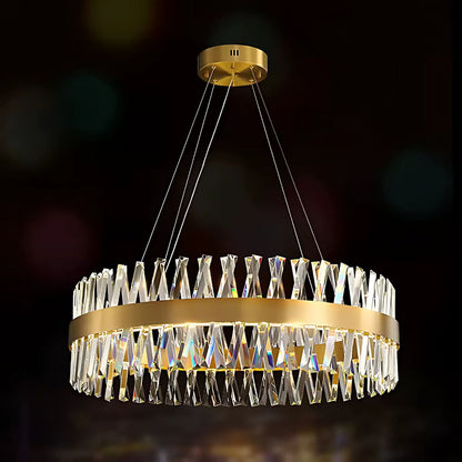 Żyrandol LED CASERTA Regalis z pilotem, 95 W, możliwość przyciemniania, średnica 80 cm, złote żyrandole LED z pilotem Domyślny tytuł Alessandro Design