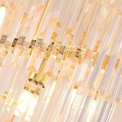 Candelabru Cristal CC900/700X2200, 34xE14, Diametru 70cm, Inaltime 220cm, Auriu Lucios si Negru, Inaltime Reglabila, Design Elegant Candelabre Cristal Default Title Alessandro Design