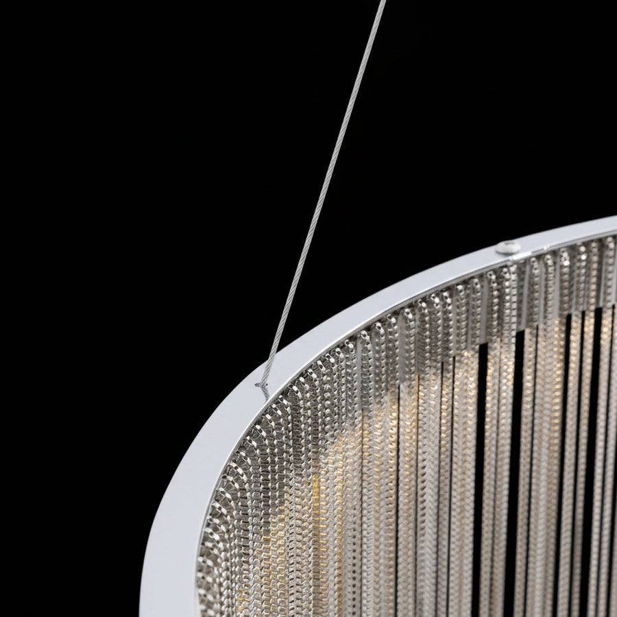 Zawieszany żyrandol LED z pilotem ILLUMINA MAGNUS, 38W, światło zimne/ciepłe/neutralne, możliwość przyciemniania, srebrny nowoczesny kandelabr tytuł domyślny Alessandro Design
