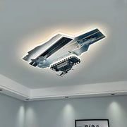 Lustra LED PORTAVION pentru copii, 128W, lumina Rece/Calda/Neutra, Gri Aeronautic Lustre Copii Default Title Alessandro Design