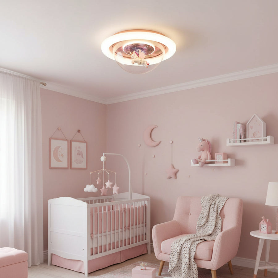 Żyrandol LED UNICORN, 60W, 50cm, światło zimne/ciepłe/neutralne, różowy