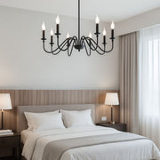 Żyrandol metalowy AVANT, 92cm, wahadłowy, okrągły, 8xE14, czarne żyrandole przemysłowe Domyślny tytuł Alessandro Design