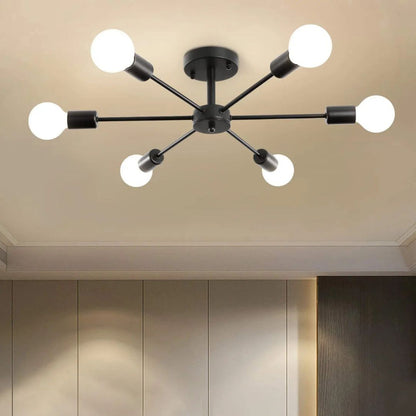 Żyrandol Mikkos 6XE27, średnica 49cm, Czarne Nowoczesne Żyrandole Domyślny Tytuł Alessandro Design