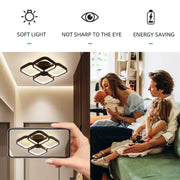 Żyrandol LED VERTEX Tesser 34W, 4 kwadraty, światło zimne/ciepłe/neutralne, czarne żyrandole LED Domyślny tytuł Alessandro Design