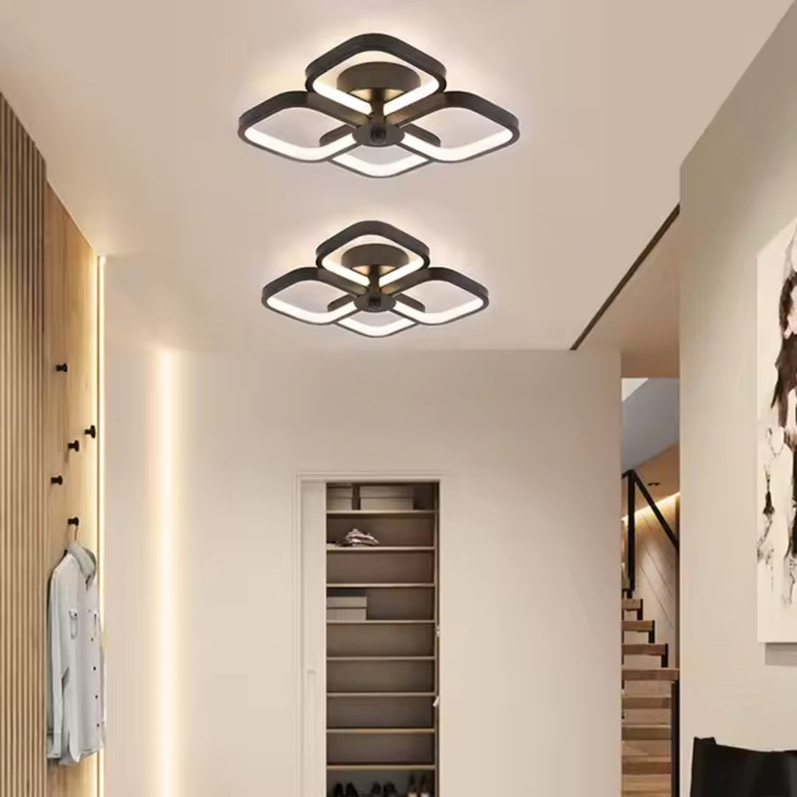 Żyrandol LED VERTEX Tesser 34W, 4 kwadraty, światło zimne/ciepłe/neutralne, czarne żyrandole LED Domyślny tytuł Alessandro Design