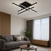Żyrandol LED z pilotem LINEX, 52W, 4 elementy, liniowy, światło zimne/ciepłe/neutralne, możliwość przyciemniania, czarne Żyrandole LED z pilotem Domyślny tytuł Alessandro Design