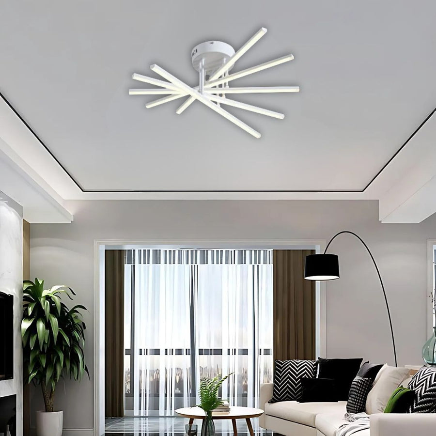 Lustra LED cu Telecomanda GIO, 90W, 5 Elemente, Lumina Rece/Clada/Neutra, Dimabila, Alb Lustre LED cu Telecomanda Default Title Alessandro Design