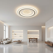 Żyrandol LED z pilotem LINEA 125W, Ø50cm, Okrągły, Światło Zimne/Ciepłe/Neutralne, Możliwość ściemniania, Czarny
