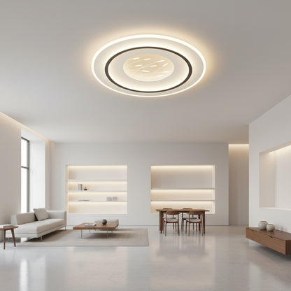 Żyrandol LED z pilotem LINEA 125W, Ø50cm, Okrągły, Światło Zimne/Ciepłe/Neutralne, Możliwość ściemniania, Czarny