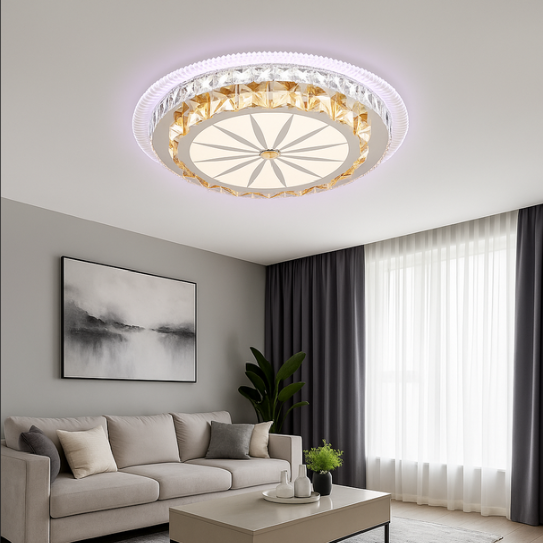 Żyrandol LED z pilotem DAVIDE RGB 62W, światło niebieskie/zimne/ciepłe, możliwość przyciemniania, biały Żyrandol LED z pilotem Domyślny tytuł Alessandro Design