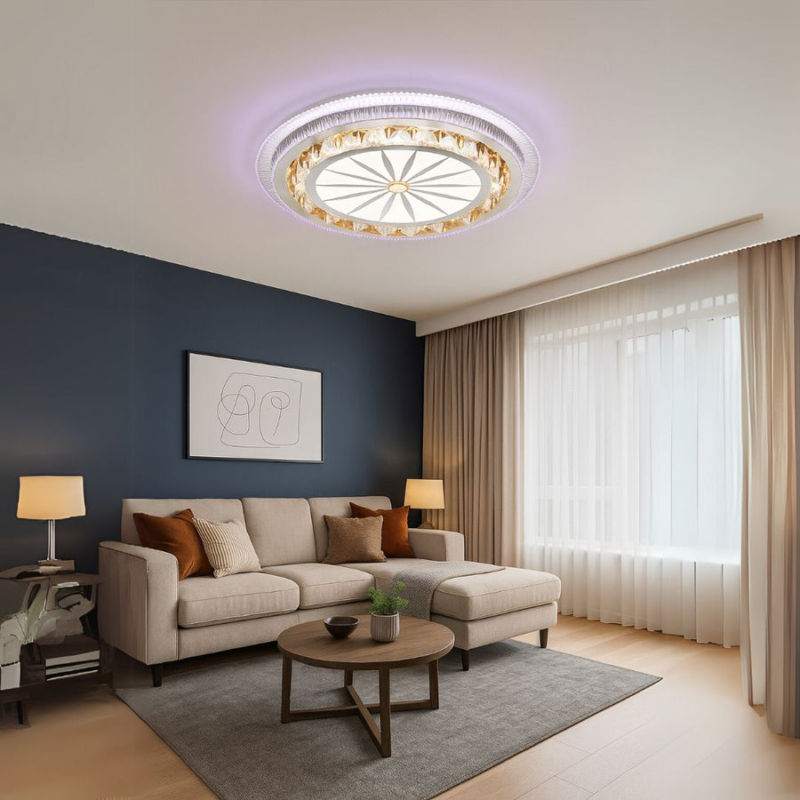 Żyrandol LED z pilotem DAVIDE RGB 62W, światło niebieskie/zimne/ciepłe, możliwość przyciemniania, biały Żyrandol LED z pilotem Domyślny tytuł Alessandro Design