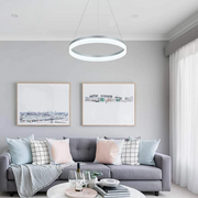 Żyrandol LED z pilotem ANINA 34W, światło zimne/ciepłe/neutralne, możliwość przyciemniania, biały, żyrandole LED z regulacją wysokości z pilotem Domyślny tytuł Alessandro Design
