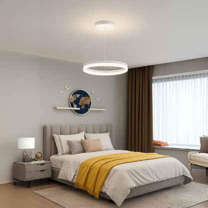 Żyrandol LED z pilotem ANINA 34W, światło zimne/ciepłe/neutralne, możliwość przyciemniania, biały, żyrandole LED z regulacją wysokości z pilotem Domyślny tytuł Alessandro Design