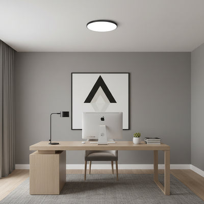 Lampa sufitowa LED SOLIS 37cm 32W Zimne światło Czarna