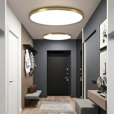Lampa sufitowa LED SOLIS 27cm 20W Zimne Światło Złota