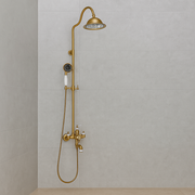 Kolumna prysznicowa, mosiądz sanitarny, złoty, baterie i kolumny prysznicowe WZY/310/B Tytuł domyślny Alessandro Design