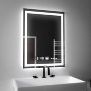 Prostokątne lustro LED, 45x60 cm, Verite MotionGlow Marcello, system przeciwmgielny, zegar i termometr, przyciemniane lustra Marcello Tytuł domyślny Alessandro Design