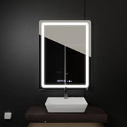 Prostokątne lustro LED, 60x80cm, czujnik Wizz MotionGlow Marcello, system odmgławiania, zegar i termometr, lusterka Dimabila Marcello Domyślny tytuł Alessandro Design