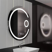 Okrągłe lustro LED, 22 W, 70 cm, Visio MotionGlow Marcello, system usuwania zamglenia, zegar i termometr, lupa kosmetyczna, przyciemniane lustra Marcello Domyślny tytuł Alessandro Design